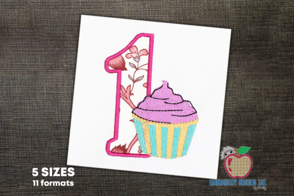 An Ice Cream Cup with One: A Sweet Embroidery Design