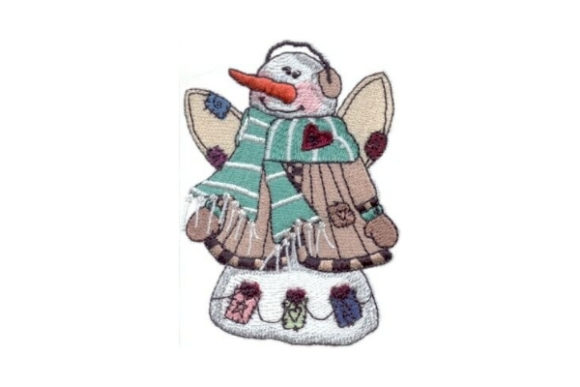 Angelic Snowman Zeke: A Charming Winter Design