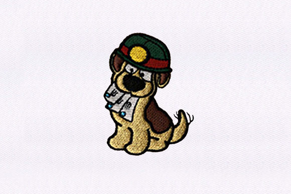 Charming Postal Dog Design for Craft Fairs