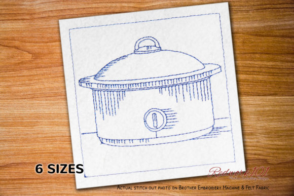 Crock Pot Redwork: A Charming Addition