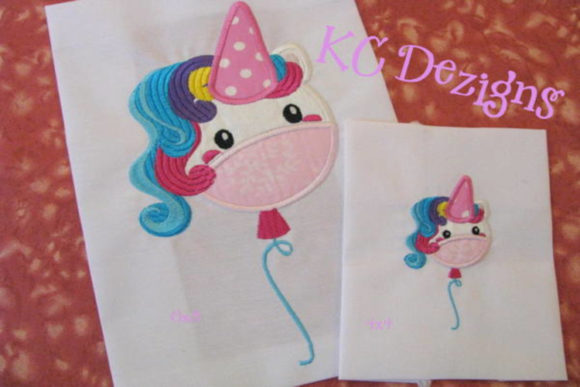 Cute Unicorn Balloon Applique: A Fairy Tale Embroidery