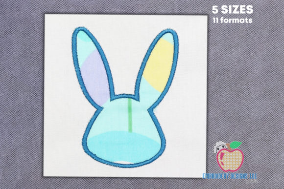 Easter Bunny Frame Applique: A Charming Embroidery Design