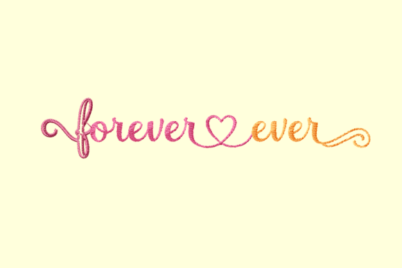 Elegant Forever and Ever Embroidery Design