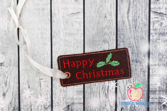 Happy Christmas in the Hoop Embroidery