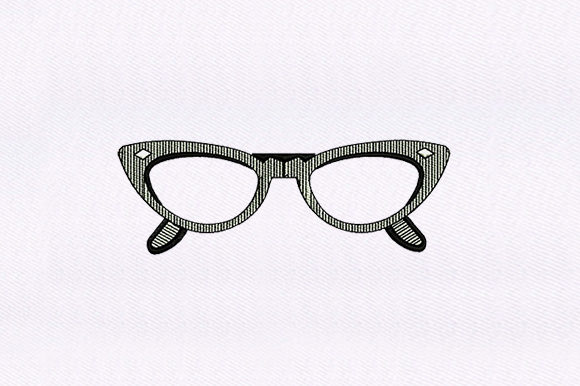 Monotone Glasses: A Retro Embroidery Delight