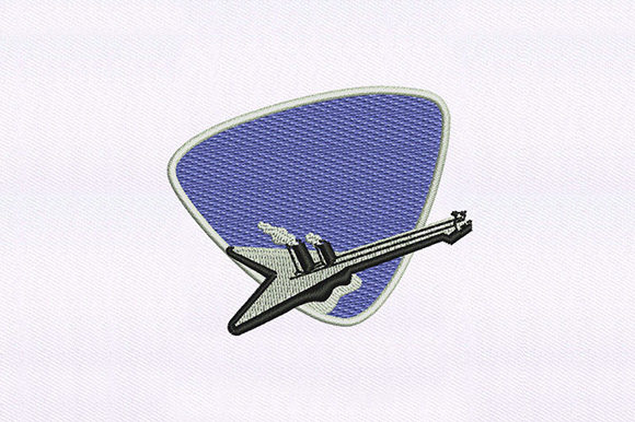 Smoky Electric Guitar Design for Apparel