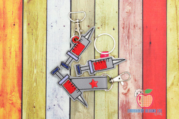 Syringe ITH Keyfob: A Unique Embroidery Design