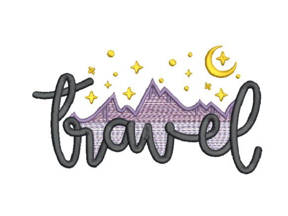 Travel - Mountain and Sky: A Versatile Embroidery Design